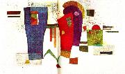 Wassily Kandinsky ackompanjerad kontrast oil painting reproduction